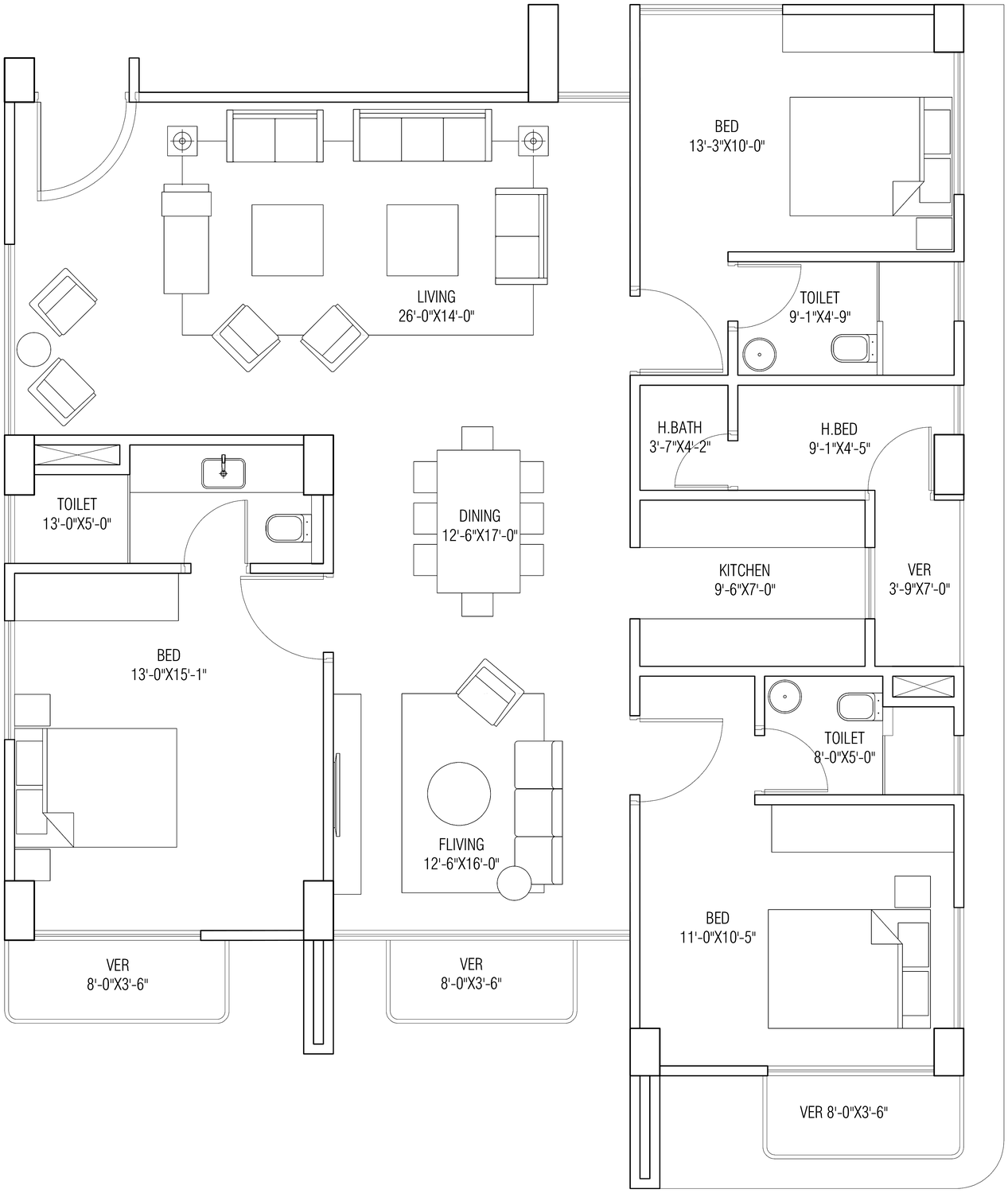 AVANTE Type E floor plan