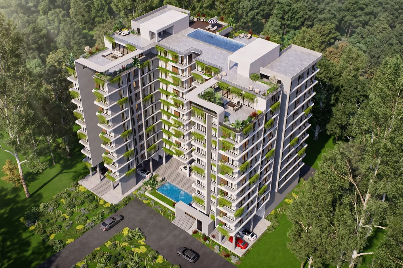 AVANTE aerial view, Dhaka luxury condominium